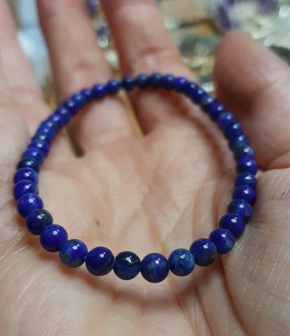 Bracelet Lapis lazuli AA- 4 mm 
